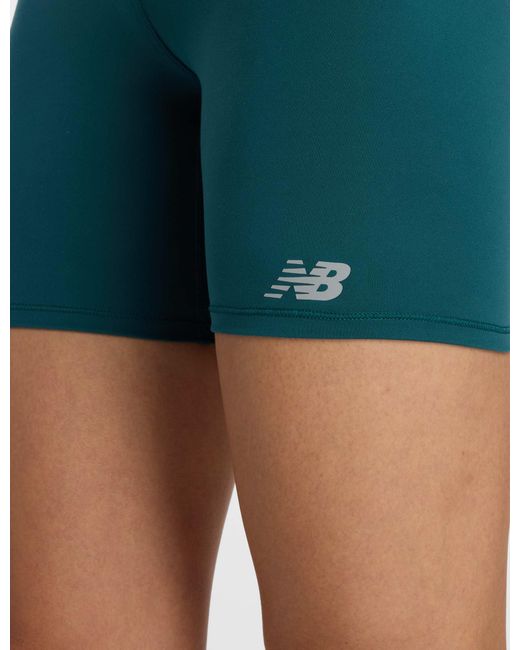 New Balance Blue Women's Nb Harmony High Waisted Short 6"