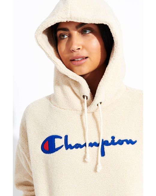 champion reverse weave hoodie beige