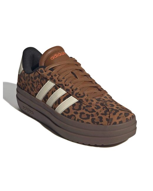 Adidas Brown Women's Vl Court Bold Shoes