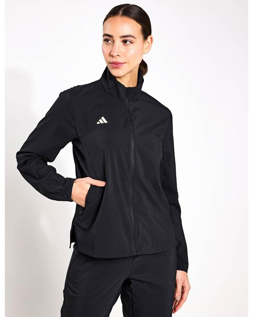 Adidas Black Women's Adizero Essentials Running Jacket