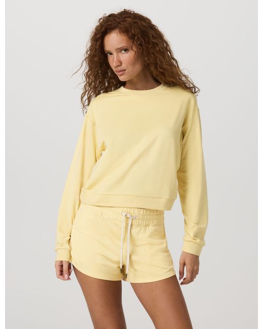 vuori Yellow Women's Modern Crew