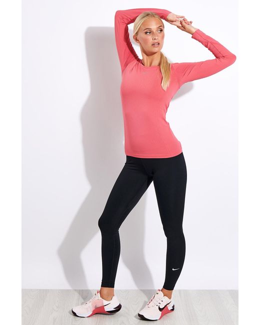 pink dri fit long sleeve shirt