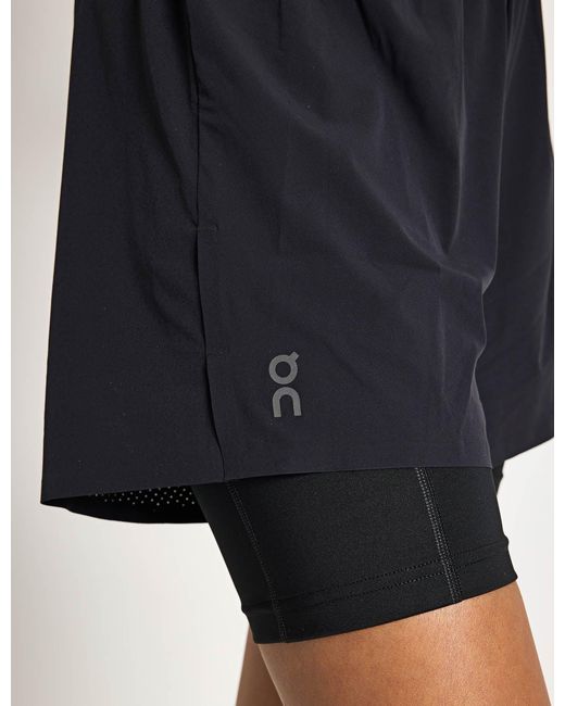 On Shoes Blue Women's 3" Performance 2-in-1 Shorts
