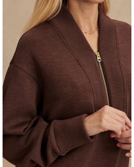 Varley Brown Women's Sally Half Zip Sweat