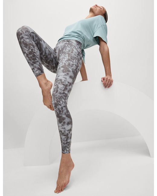 GOODMOVE Gray Women's Go Balance Printed Wrap Waist Yoga leggings