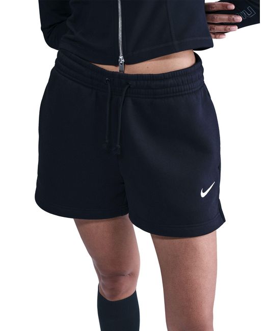 Nike Blue Women's Sportswear Phoenix Fleece 4" Shorts