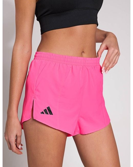 Adidas Pink Women's Adizero Essentials Running Short