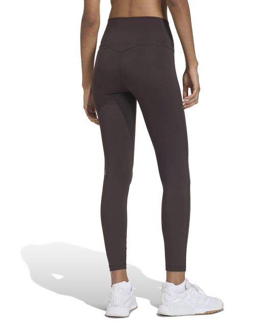 Adidas Black Women's 3 Stripes Studio All Me 7/8 X-over leggings
