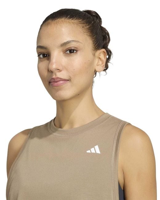 Adidas Metallic Women's Train Essentials Boxy Workout Tank Top