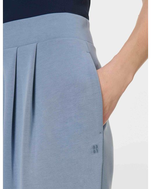 Sweaty Betty Blue Women's Sand Wash Wide Leg Trousers