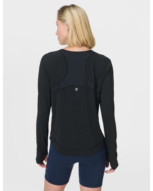 Sweaty Betty Blue Women's Breathe Easy Mesh Long Sleeve Top