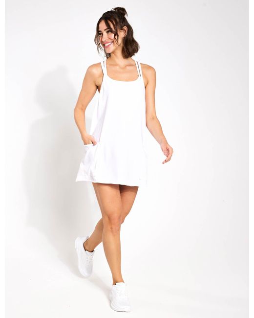 Fp Movement White Hot Shot Mini Dress