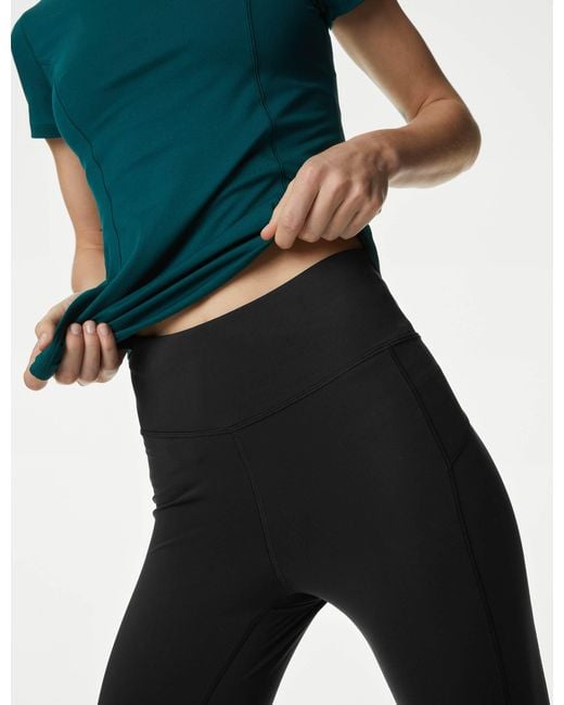 GOODMOVE Black Women's Go Move High Waisted 7/8 Gym leggings
