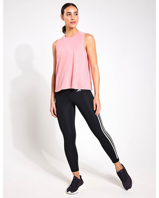 adidas Train Essentials Big Performance Logo Training Tank Top in Pink