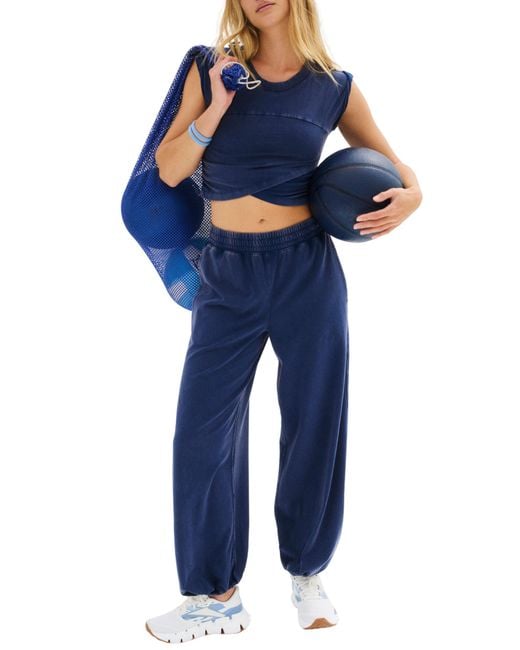 Fp Movement Blue Women's Hot Shot Crossover Set