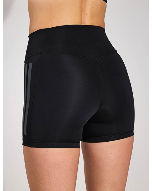 Adidas Black Women's Optime 3-stripes 1/4 Short leggings