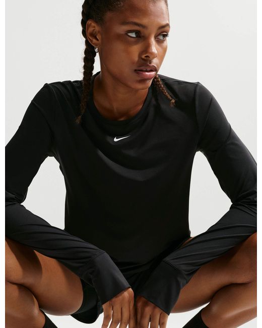 Nike Black Women's One Classic Dri-fit Long-sleeve Top