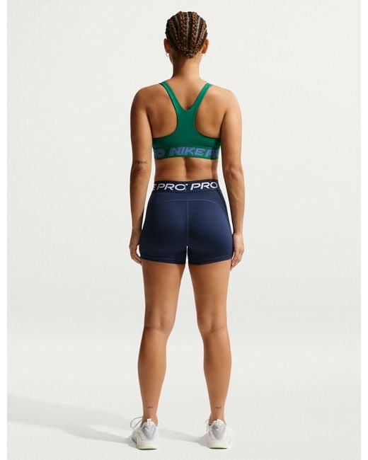 Nike Blue Women's Pro 3" Biker Shorts