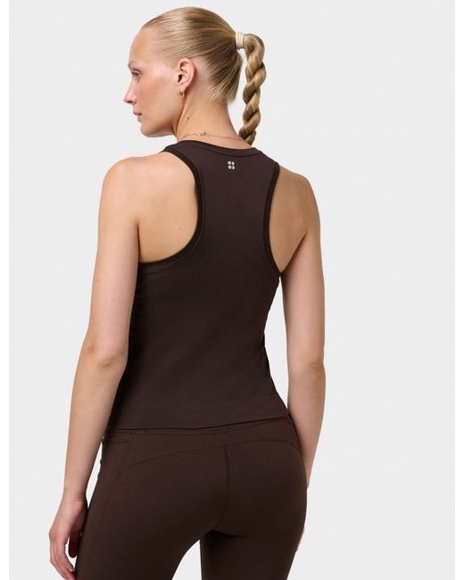 Sweaty Betty Black Women's Athlete Crop Seamless Workout Vest