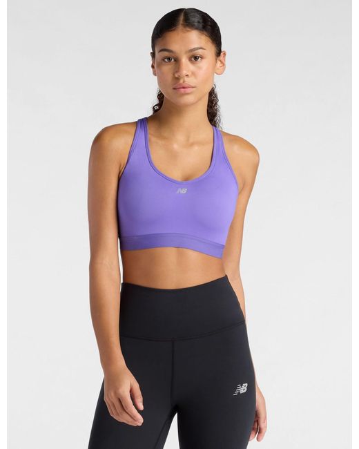 New Balance Blue Women's Nb Essential Run Sports Bra