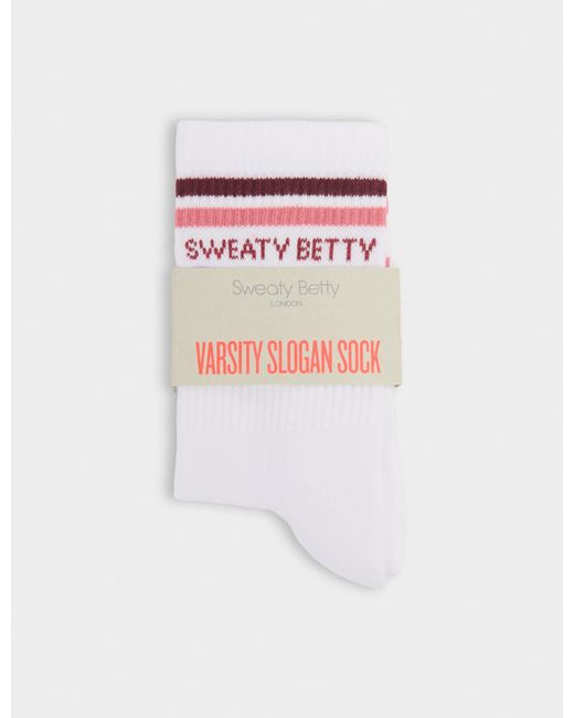 Sweaty Betty White Women's Varsity Slogan Socks