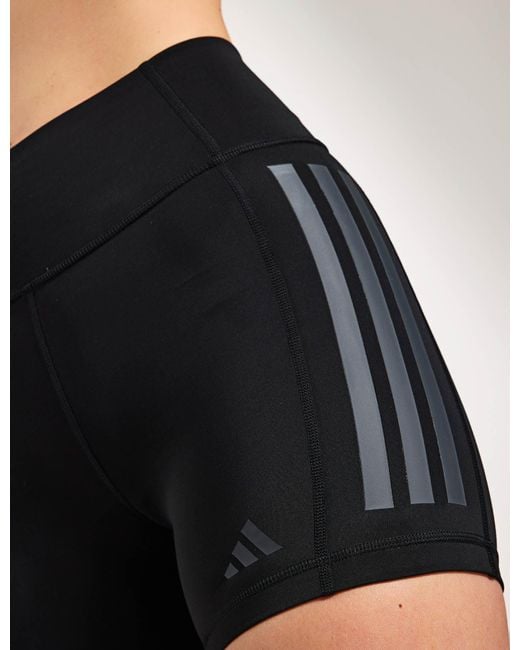 Adidas Black Women's Optime 3-stripes 1/4 Short leggings