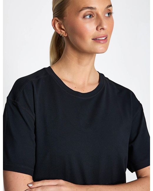 GIRLFRIEND COLLECTIVE Black Women's Reset Relaxed Workout Tee