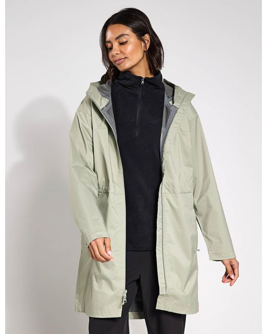 Columbia Gray Women's Weekend Adventure Ii Long Waterproof Jacket
