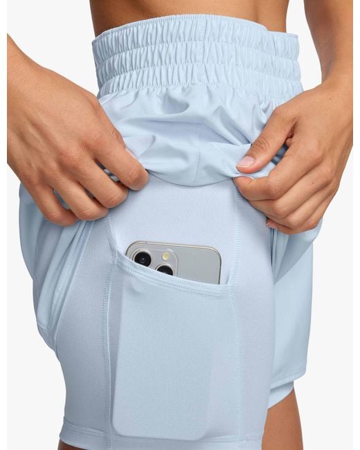 Nike Blue Women's One Dri-fit 2-in-1 Shorts