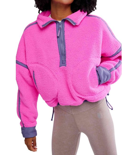 Fp Movement Pink Women's Mountain High 1/2 Zip Fleece