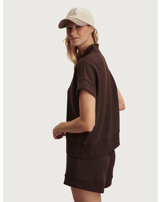 Varley Brown Women's Ritchie Short Sleeve Sweat