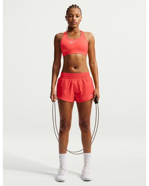 Nike Red Women's Swoosh Medium Support Sports Bra