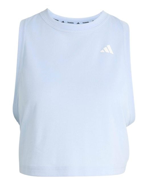 Adidas Blue Women's Train Essentials Boxy Workout Tank Top