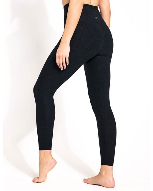 Beyond Yoga Black Spacedye Out Of Pocket High Waisted Midi Legging