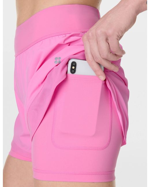 Sweaty Betty Pink Women's Tempo Run Shorts