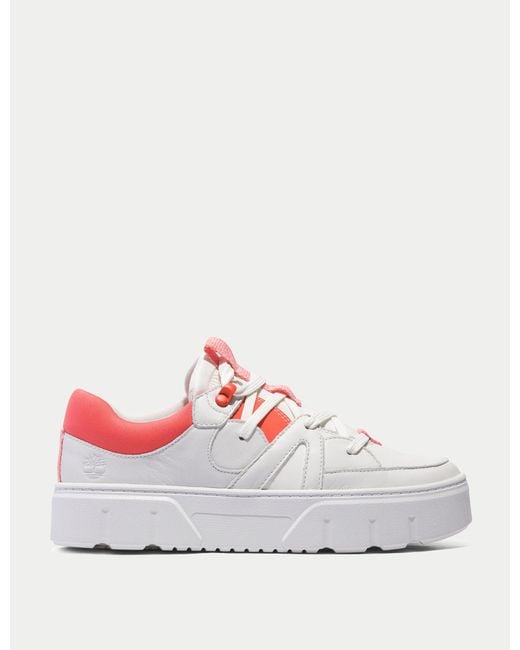 Timberland White Women's Laurel Court Lace-up Low Trainer