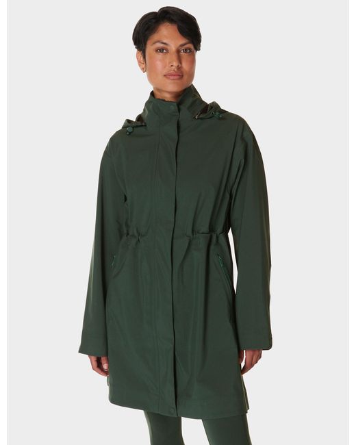 Sweaty Betty Green Women's Guide Waterproof Parka