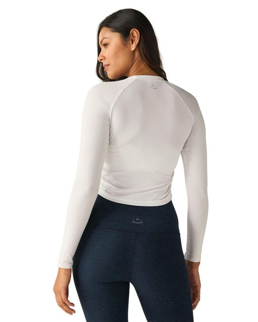 Beyond Yoga White Women's Featherweight Your Fit Long Sleeve Top