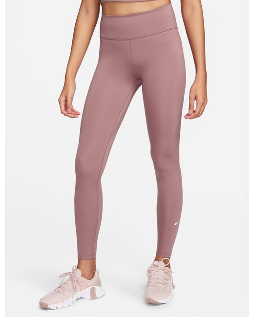 Nike Pink One Mid-rise leggings