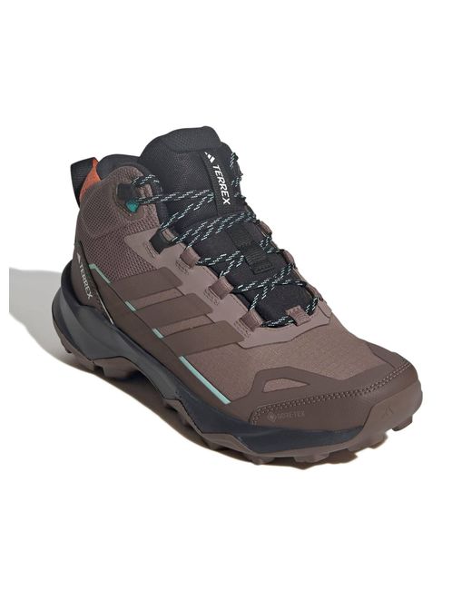 Adidas Brown Women's Terrex Skychaser Ax5 Mid Gore-tex Hiking Shoes