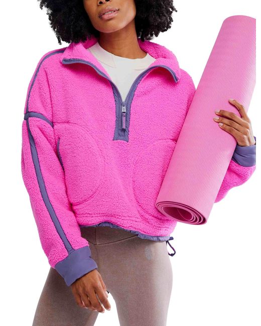 Fp Movement Pink Women's Mountain High 1/2 Zip Fleece