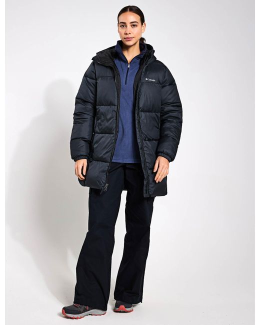 Columbia Blue Women's Puffect Ii Hooded Mid Puffer Jacket