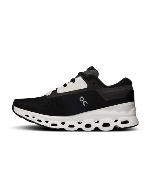On Shoes Black Women's Cloudstratus 3 Road Running Shoes