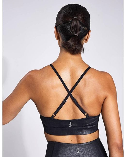 Lilybod Blue Women's Limit High-shine Sports Bra