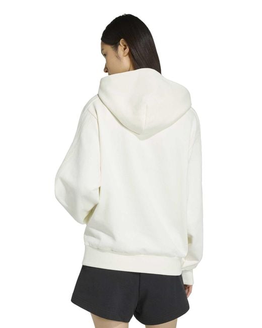 Adidas White Women's Kit 3-stripes Hoodie
