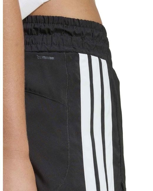 Adidas Black Women's Pacer Workout Woven High Waisted Shorts