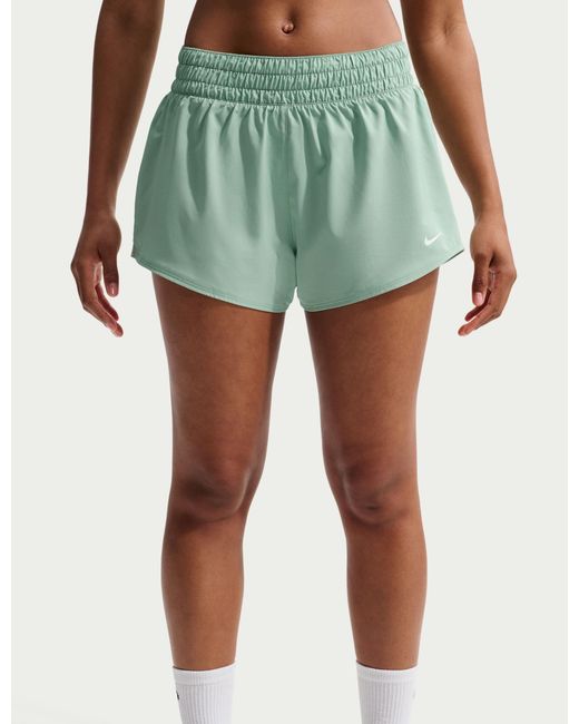 Nike Green Women's One Dri-fit 3" Brief-lined Shorts