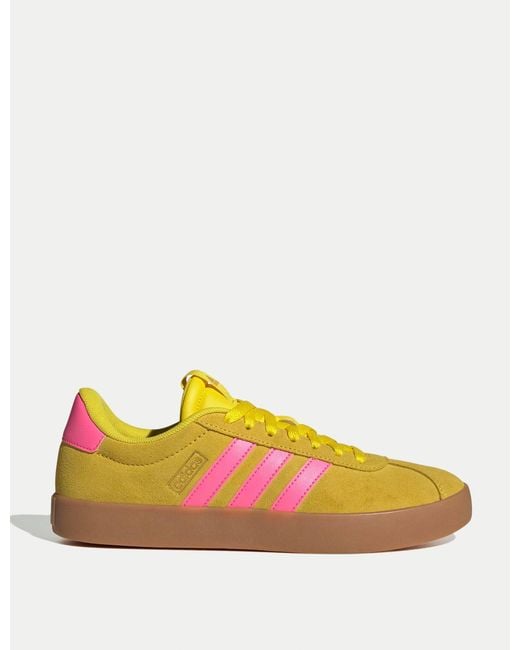 Adidas Yellow Women's Vl Court 3.0 Shoes