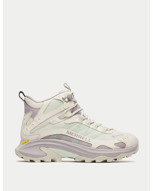 Merrell White Women's Moab Speed 2 Mid Gore-tex Hiking Shoes