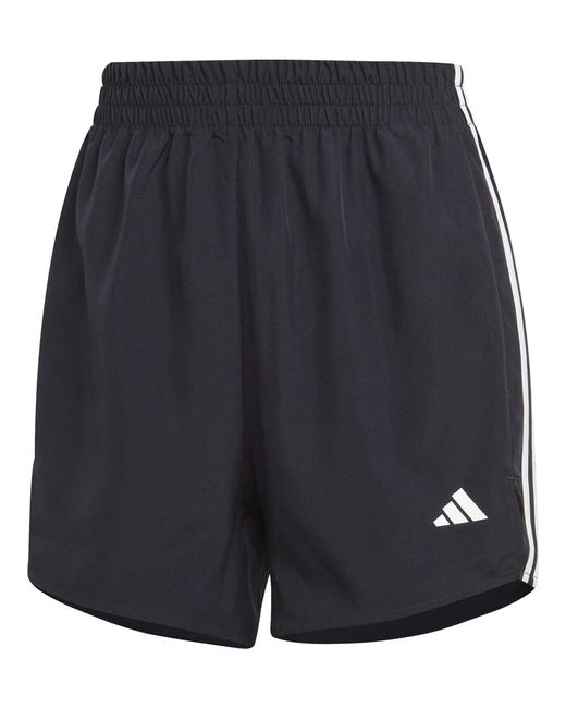 Adidas Black Women's 3-stripes High Waisted Shorts